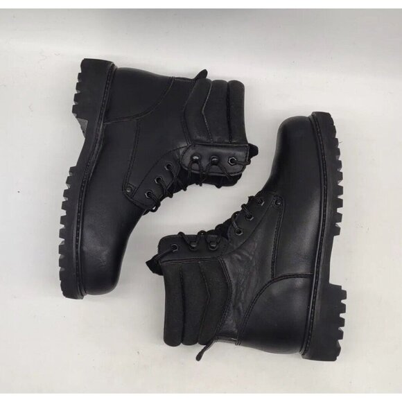 Sears Vintage Steel Toe Oil Resistant Work Boots Black Leather Lace Up Men 8.5 M main image 5